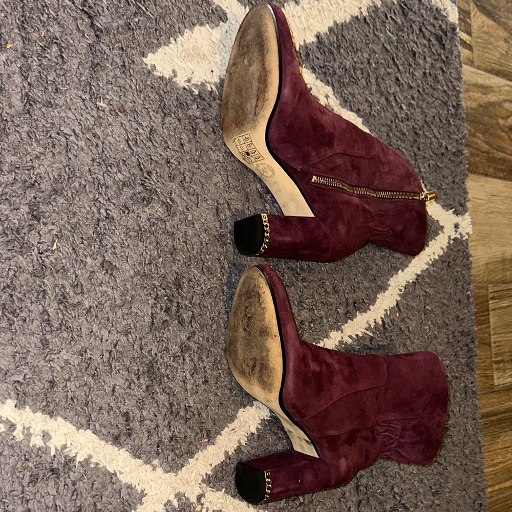 Michael Kors Rich Burgundy Heeled Boots - Picture 4 of 5